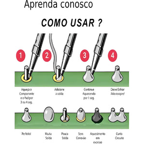 Kit de Ferro de Solda 110V ou 220V Soldador 40W ou 60W Com Resistente a Estanho - loja Neverdie