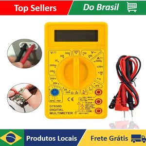 Multímetro Digital Profissional Cabo de Teste Múltiplo Portátil