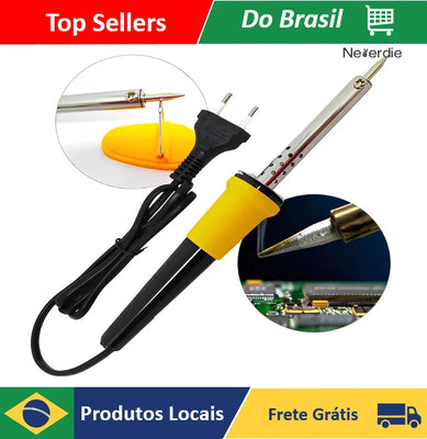 Kit de Ferro de Solda 110V ou 220V Soldador 40W ou 60W Com Resistente a Estanho - loja Neverdie