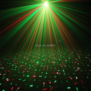 ESHINY Mini 2 em 1 R&G Laser Padrões de Estrelas Completos Projetor DJ Dança Disco Bar Bola Mágica LED Festa Natal Efeito de Luz de Palco Y10
