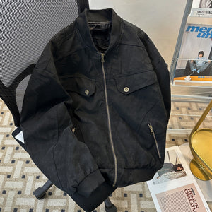 cleanfit Jaqueta de Veludo Cotelê de Perfil Curto para Homens, Roupas de Inverno Espessas de Beisebol, Jaqueta Antiga com Almofadado