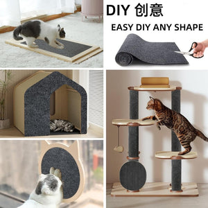 Tapete de Carpete Autoadesivo Cortável para Móveis de Árvore para Gatos, Passo para Móveis, Coluna de Apreensão para Gatos, Acessórios para Animais de Estimação