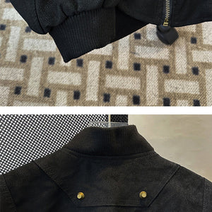 cleanfit Jaqueta de Veludo Cotelê de Perfil Curto para Homens, Roupas de Inverno Espessas de Beisebol, Jaqueta Antiga com Almofadado