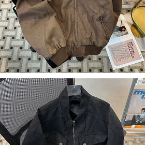 cleanfit Jaqueta de Veludo Cotelê de Perfil Curto para Homens, Roupas de Inverno Espessas de Beisebol, Jaqueta Antiga com Almofadado