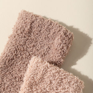 Meias de Veludo Coral Acima do Joelho Meias Femininas de Cano Longo Outono e Inverno Quentes Forradas de Pelúcia Espessas Yuezi Meias para Dormir em Casa