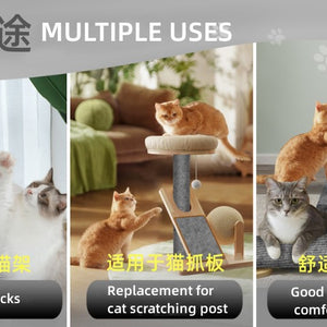 Tapete de Carpete Autoadesivo Cortável para Móveis de Árvore para Gatos, Passo para Móveis, Coluna de Apreensão para Gatos, Acessórios para Animais de Estimação
