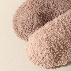 Meias de Veludo Coral Acima do Joelho Meias Femininas de Cano Longo Outono e Inverno Quentes Forradas de Pelúcia Espessas Yuezi Meias para Dormir em Casa