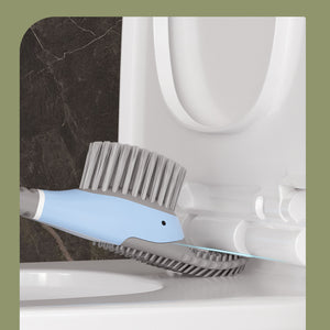 Conjunto de Limpeza Doméstica com Escova de Banheiro de Silicone em Forma de Pato de Desenho Animado com Base para Limpeza de Vaso Sanitário