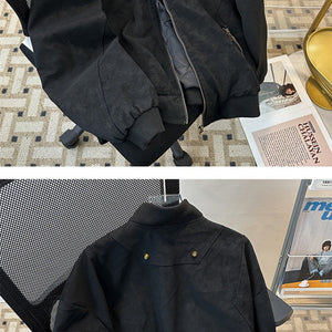 cleanfit Jaqueta de Veludo Cotelê de Perfil Curto para Homens, Roupas de Inverno Espessas de Beisebol, Jaqueta Antiga com Almofadado