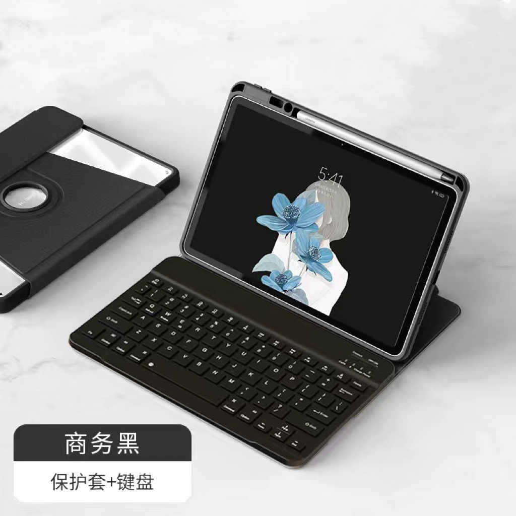 Para Lenovo Tab M11 (11 polegadas) 2024, proteção de rotação de 360 graus para teclado Bluetooth pode ser horizontal e vertical.