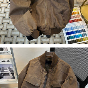 cleanfit Jaqueta de Veludo Cotelê de Perfil Curto para Homens, Roupas de Inverno Espessas de Beisebol, Jaqueta Antiga com Almofadado