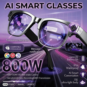 2026 New Upgrade Smart Glasses AI  Camera Photo Recognition Bluetooth Call Translation Video Recording Voice Sunglasses for Men