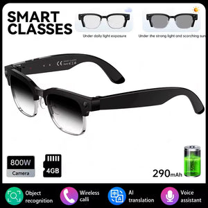 2026 New Upgrade Smart Glasses AI  Camera Photo Recognition Bluetooth Call Translation Video Recording Voice Sunglasses for Men