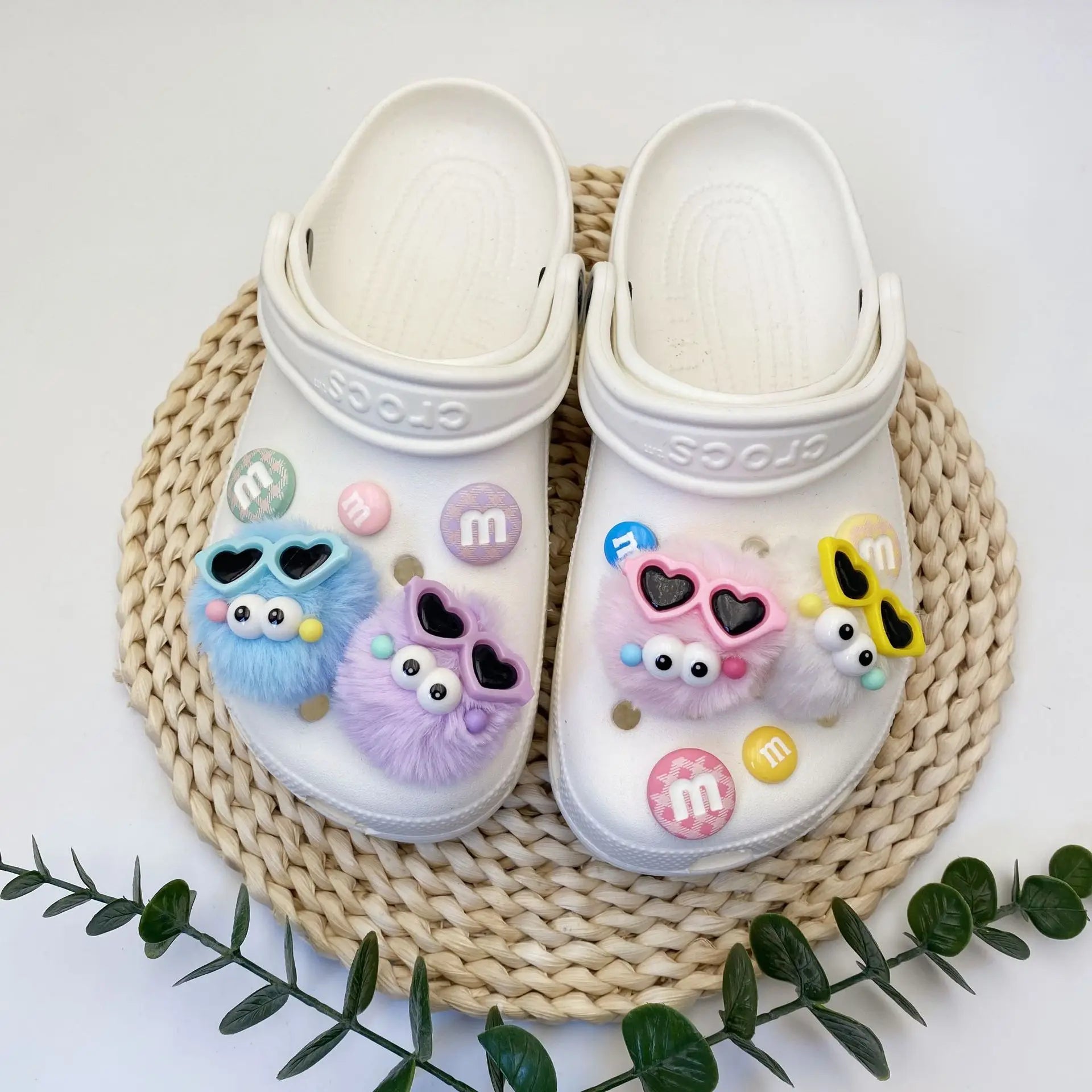Charms para Sapatos DIY 3D Estereoscópico Bola de Cabelo Gênio Decoração Fivela para Acessórios de Charms para Sapatos Presente para Meninas em Festa