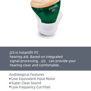 Aparelhos Auditivos Portáteis Audífonos Mini Intra-auriculares J25 Amplificador de Som Ajustável