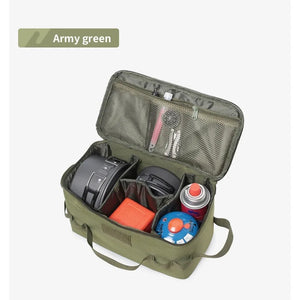 Bolsa de Armazenamento para Tanque de Gás para Camping ao Ar Livre, Grande Capacidade, Bolsa de Ferramentas com Estaca para o Solo, Bolsa para Lata de Gás, Conjunto de Utensílios de Cozinha para Piquenique