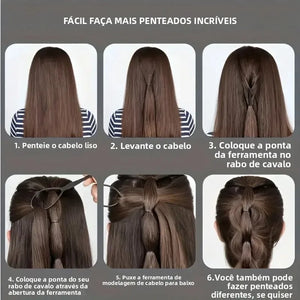 Conjunto de 6 peças de escovas de cabelo, frasco de spray para cabeleireiro, laço para tranças, pente de cauda de rato, escova de desfiar cabelo, escova de controle de bordas.