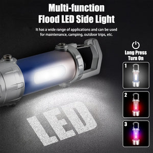 Lanterna LED Recarregável por USB MINI Portátil com Ímã na Cauda Luz de Trabalho Super Brilhante Lanterna de Camping Lateral COB Lanterna de Emergência