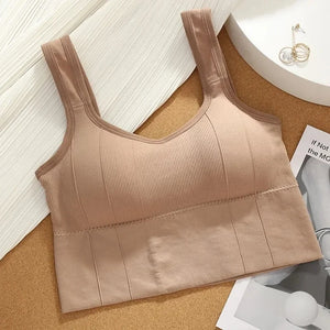 Top de Fitness Sem Costura para Mulheres, Sutiã de Yoga à Prova de Choque, Top de Sutiã Esportivo Push Up, Top de Treino para Academia