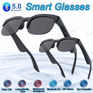 Novos Óculos de Sol Inteligentes Bluetooth V5.3 Chamadas Fones de Ouvido para Esportes ao Ar Livre HIFI Tecnologia Preta Anti-toque UV Para Homens e Mulheres