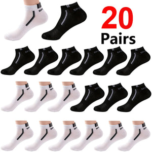 30 Pares de Meias Masculinas Meia de Malha Respirável Curta Casual Meias de Esporte com Bloco de Cores Meias Esportivas Absorvem Suor Tornozelo