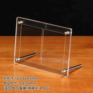 Suporte de Exibição de Cartões de Anime de Acrílico Transparente com Base, Adequado para Cartões de Anime, Cartões de Estrela, Exibição de Cartões de Jogo, Presente