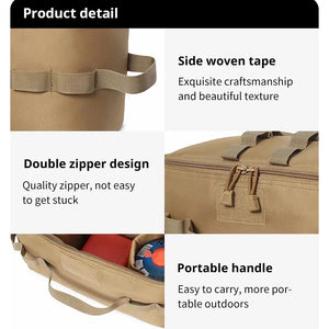 Bolsa de Armazenamento para Tanque de Gás para Camping ao Ar Livre, Grande Capacidade, Bolsa de Ferramentas com Estaca para o Solo, Bolsa para Lata de Gás, Conjunto de Utensílios de Cozinha para Piquenique