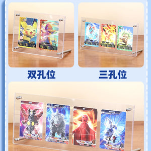 Suporte de Exibição de Cartões de Anime de Acrílico Transparente com Base, Adequado para Cartões de Anime, Cartões de Estrela, Exibição de Cartões de Jogo, Presente