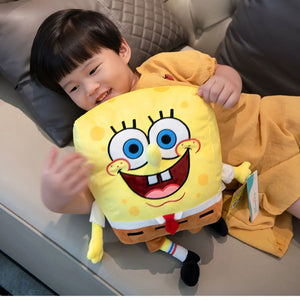 Boneco de Pelúcia Anime Spongebob Peluches Boneco Squarepants Patrick Star Squidward Eugene Krabs Gary Kawaii Brinquedo de Pelúcia de Desenho Animado