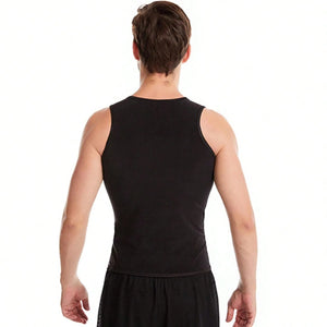 Camisa de Sauna para Homens, Camiseta de Suor de Sauna de Manga Curta, Colete de Sauna para Homens, Regata de Exercício na Academia