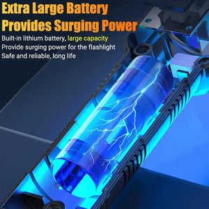 Lanterna Super Brilhante de 100000LM Lanterna Tática LED Recarregável de Longo Alcance para Camping ao Ar Livre, à Prova d'Água, Pesca