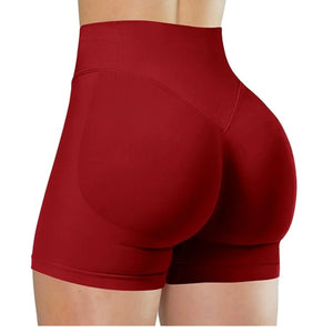 Shorts de Yoga de Cintura Alta para Mulheres de Verão, Elegantes e Sexy, Calças de Fitness para Corrida, Leggings de Yoga em Cores Sólidas, Meias Elásticas