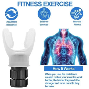 Exercício de Respiração para Pulmões Dispositivo Portátil de Exercício de Respiração para Fitness Dispositivo de Treino de Resistência com Resistências Ajustáveis