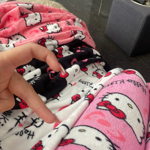 Calças de Pijama Y2K Hello Kitty Sanrio Anime Calças de Pijama Femininas Casal de Desenho Animado Roupas de Dormir para Casa Calças de Lazer Roupas para Casa