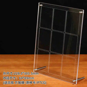 Suporte de Exibição de Cartões de Anime de Acrílico Transparente com Base, Adequado para Cartões de Anime, Cartões de Estrela, Exibição de Cartões de Jogo, Presente