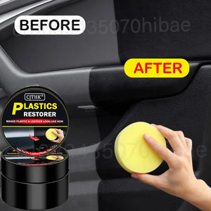 Restaurador de Plástico para Carros Voltar ao Preto Brilhante Produtos de Limpeza para Carros Restaurador de Plástico e Couro Polidor de Carro e Renovador de Revestimento de Reparação