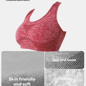 Sutiã Push Up Respirável para Mulheres, Roupas de Esporte, Corrida, Yoga, Fitness