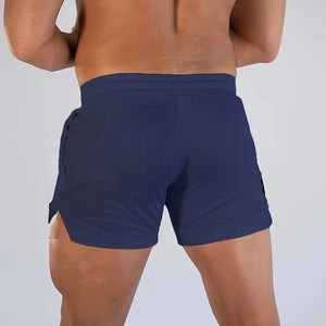Bermuda de Basquete Masculina com Padrão Geométrico, Cintura Média, Microelástica, Rápido Secagem, Respirável, Calças Esportivas para Corrida e Fitness