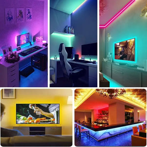 Luzes LED para TV Controle de 3 Teclas Fita LED USB 5V Luzes de Fita para Luz de Fundo de TV Decoração de Festa em Casa Fita Flexível