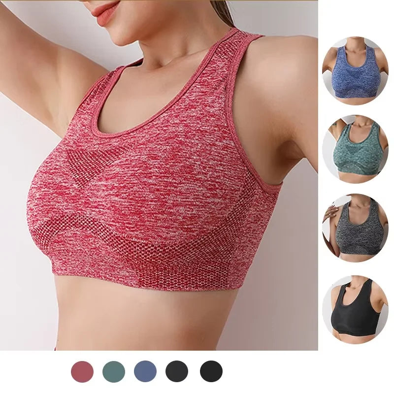 Sutiã Push Up Respirável para Mulheres, Roupas de Esporte, Corrida, Yoga, Fitness
