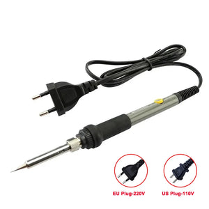 Ferro de Solda Elétrico Ajustável 60W EU 220V / ☆Plugue dos EUA 110V☆ Ferro de Solda DIY para Reparos