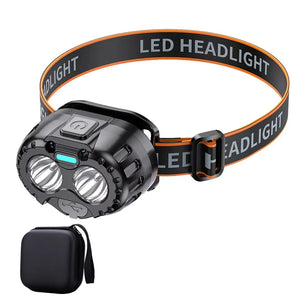 Lanterna de Cabeça LED Poderosa IPX4 à Prova d'Água Lanterna de Emergência 250LM Lanterna de Cabeça LED XPE 500mAh para Pesca, Camping e Caminhadas ao Ar Livre