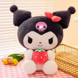 Pelúcia Sanrio Kawaii Sanrio Kuromi My Melody Cinnamoroll Brinquedos Almofada Anime Cartoon Presentes para Crianças Decoração de Quarto Bonecos.**