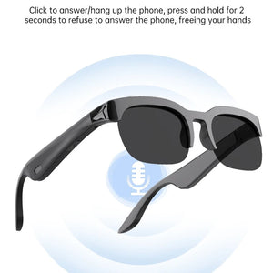 Óculos de Sol Inteligentes com Bluetooth Sem Fio, Chamadas Mãos Livres, Fones de Ouvido para Ouvidos Abertos, Esportes ao Ar Livre para Homens e Mulheres