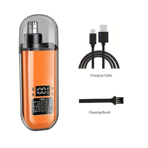 Aparador de Cabelo para Nariz e Ouvidos para Homens - Recarregável via USB C, Portátil, Carregamento Rápido, Kit de Higiene Compacto