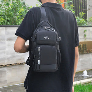 Mochila de ciclismo para homens, bolsa de peito masculina, bolsa de ombro casual para homens, bolsa transversal leve e de grande capacidade