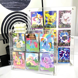 Suporte de Exibição de Cartões de Anime de Acrílico Transparente com Base, Adequado para Cartões de Anime, Cartões de Estrela, Exibição de Cartões de Jogo, Presente