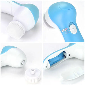 Limpeza Facial Elétrica 5 EM 1 Escova de Limpeza Facial Máquina de Lavagem Spa Cuidados com a Pele Massageador Ferramentas de Limpeza de Cravos Limpador Facial