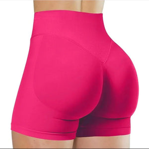 Shorts de Yoga de Cintura Alta para Mulheres de Verão, Elegantes e Sexy, Calças de Fitness para Corrida, Leggings de Yoga em Cores Sólidas, Meias Elásticas