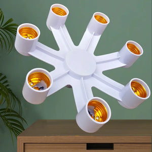 Divisor de Soquete de Base E27 E27 para E27 EU Suporte de Lâmpada LED 2em1/3em1/4em1/5em1/6em1 Adaptador de Soquete de Lâmpada LED Suporte de Lâmpada